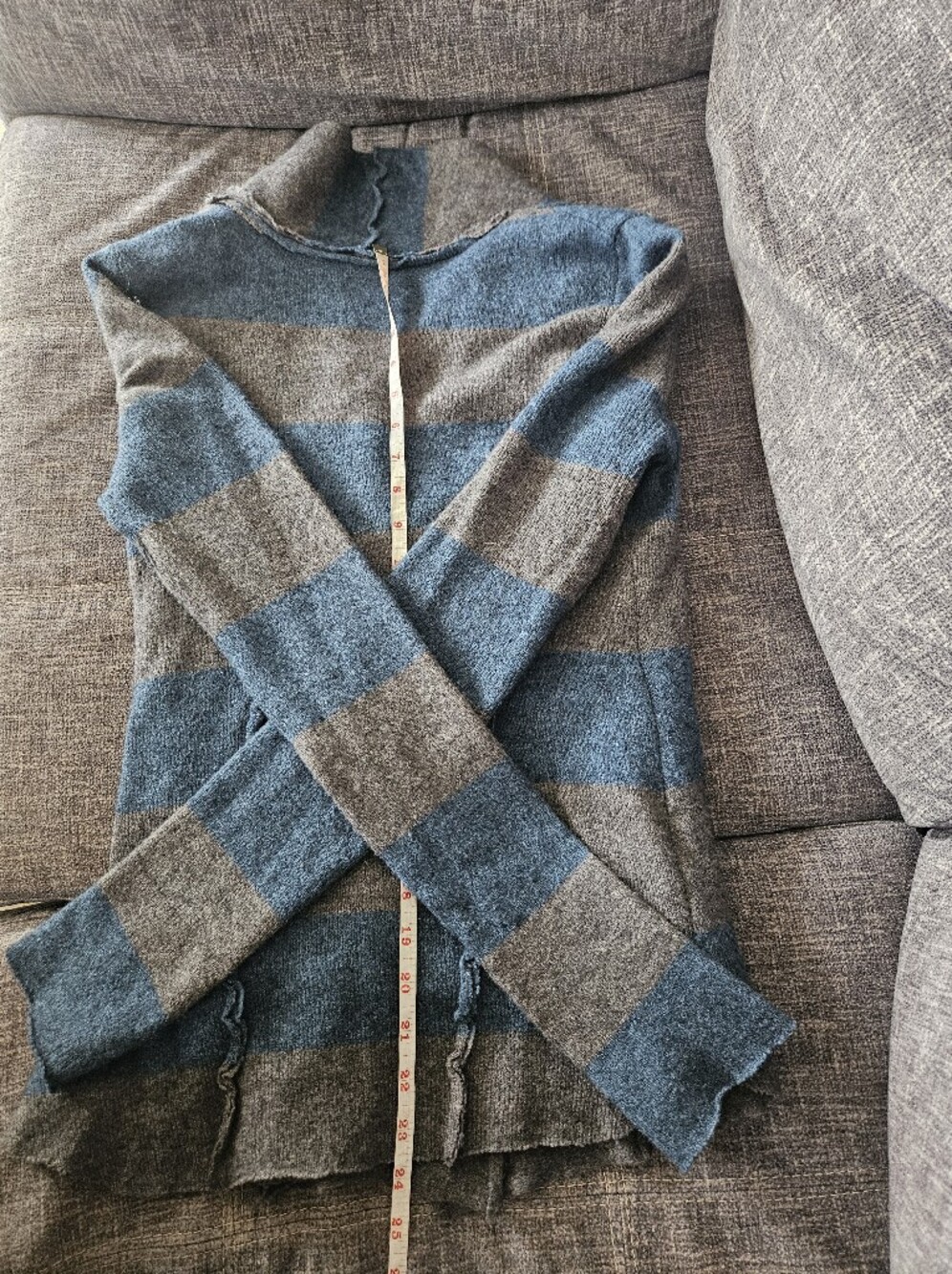 Free People Button-Up Cardigan Sweater featuring an exposed raw-edge seam - Picture 9 of 11